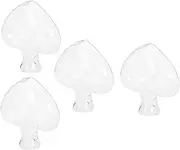 Generic 4Pcs Heart Shaped Decorative Vases for Hydroponics Compact Design for Home and Office for Stylish Plant Displays and High Borosilicate