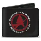 Paramount Network Bifold Wallet with Standard Billfold and Card Slots, Star T...