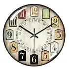 12Inch Vintage Analog Wall Clock with Quiet Movement Operated Wall Clock