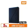 WD My Passport for Mac 5TB 4TB 2TB 2.5吋 行動硬碟 (午夜藍) 公司貨(3490元)