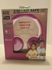 Altec Lansing Kid Safe 2-in-1 Bluetooth Wireless Headphones Ages 6 To 9