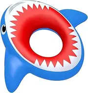 Swimming Floaty Shark Shape Inflatable Pool Floats Raft Swimming Ring Unique Design Swim Ring Beach Swimming Toys for Kids Adult Ergonomic LWX