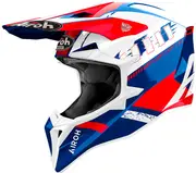 Airoh Wraaap Feel, motocross helmet , color: Matt Black/White/Neon-Orange , size: M