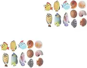 STOBAZA 2 Sets 12 Pcs Non Slip Bath Mat for Bathtub Shower Skid Tape Self-Adhesive PVC Bathroom Stickers Decorative Fish Sea Snail Easy Installation