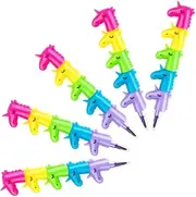 Art 4pcs Stackable Horse Crayons Boys and Girls Coloring Textas Fun Educational School Supplies