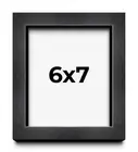 6x7 Shadow Box Frame Grey Charcoal Black | 0.875 Inches Deep | Solid Wood Shadow