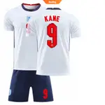 20-21 英超聯賽主場男式足球服套裝兒童短袖足球球衣 NO.9 KANE NO.10 RASHFORD 數字訓練服 [