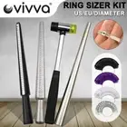 Ring Mandrel Sizer Steel Gauge Rubber Hammer Stick Tool Set Jewelry Making Kit