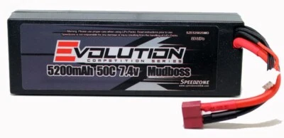 Evolution Mudboss 5200mAh 50C Lipo Battery Pack 2S 7.4V 1/10 Deans - SZE52502SMD