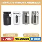 4 X 1000ML Stainless Window Storage Canister Spice Jar Herb Condiment Container