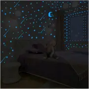 [Namly Design] Wallsticker - Stars / Glow in the Dark / 216 pcs / Blue