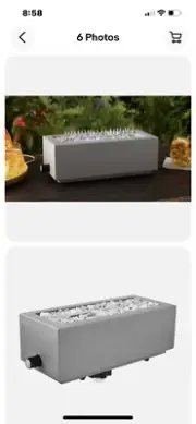 14 Inch Rectangle Tabletop Gas Burning Fire Pit With Stainless Steel Burner Gray