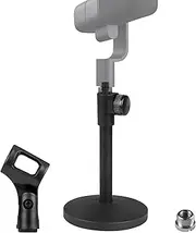 Geekria for Creators Telescoping Tabletop Microphone Stand Compatible with Blue Yeti, Yeti X, Sona, Snowball iCE, Ember, Spark SL Adjustable Desk Mic Holder with Weighted Base