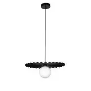 Fiorentino Portobello Large Pleated Decorative Disk 1L Pendant Light 400mm