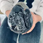 8.47LB Natural Dragon Septarian Geode Quartz Cluster Crystal egg Healing 3850g