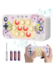 Pop Game It Fidget Toy Quick Push Game Console Light Up Pattern Popping Music