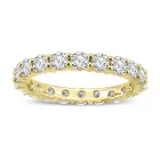2.0 CT. T.W. Natural Diamond Eternity Wedding Band in Solid 14K Gold