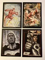 DAREDEVIL ELEKTRA THE PUNISHER 4 Sketch Card Print Set MARVEL MCU FALL SALE!