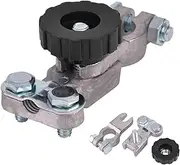 Car Battery Disconnect Clip | Heavy Duty Battery Cut-Off Button - Fixed Handle Isolator, Top Mount Knob Clamp, Marine Power Key for Racing Car, Van