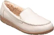 REDWOOD RIVER MINNETONKA(レッドウッドリバー ミネトンカ) M02CAC Women's Moccasins with Fur, Ivory, 22.5 cm