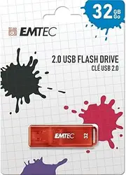 Emtec K100 USB 2.0 32GB Storage Stick, Red