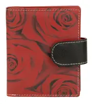 Franco Bonini - 2905 Small Tab ladies leather wallet - Rose Print