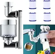 1080° Swivel Faucet Extender, Swivel Multifunctional Robotic Arm Faucet Extender Rotatable Spray Attachment for Kitchen Faucet or Bathroom Sink