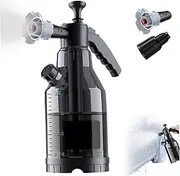 Car Foam Sprayer 2L HandCar Soap Foam Sprayer Windproof Foam Spray Bottle with 2 Nozzles and Safety Valve Refillable Non-Slip Graduated Foam Sprayer