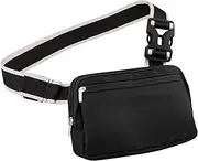 [WALNEW] Fanny Pack Bum Bag, Small Crossbody Bags for Women Men, Fashion Waist Packs Money Belt Bag Over The Shoulder for Traveling Workout Running Hiking (Black)