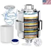 High Output Shower Filter with 4 Cartridges - Softens Hard Water Efficiently