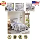 Rose Violet Patchwork Twin Quilt Set with Reversible Sham - All-Season Comfort