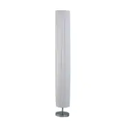 Ulani Modern Metal Chrome Base Fabric Shade Floor Standing Light Lamp White