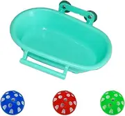Bird Bath Bowl Set with 3 Balls, Food Feeder, Water Bowl for Parakeet Canary, Green