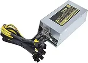 2U Single Channel 2000W ETH Mining Rig Power Supply Miner PSU 10x6Pin Efficiency Device for BTC Antminer Bitcoin S7 S9