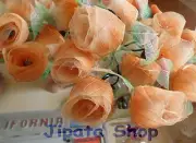 2-tone Orange Rose Flower RubberLeaf Party-Wedding-Decoration 110V Light String