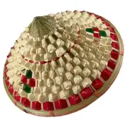 Cone Shaped Straw Hats for Men Sunshade Woven Bamboo Pineapple Unique