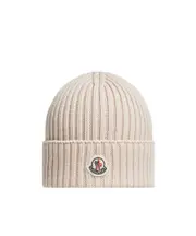 Moncler Enfant Logo Patch Beanie S,M light pink