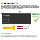 JD25G 90V7W Battery for XPS 13 9343 9350 P54G P54G001 JHXPY 0DRRP 0N7T6 Laptop