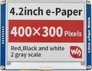 Waveshare 4.2 Inch E-Paper Display Module Kit Three-Color E-Ink Screen Electronic Paper Module with Embedded Controller for Raspberry Pi Communicating via SPI Interface