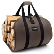 Amagabeli Firewood Carrier Bag Canvas Waxed Large Firewood Log Tote Carrying ...