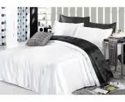 Luxury Soft Silky Satin Kingsingle Bed Sheet Set-White