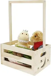Storage Bins For Toys - Wooden Toybox Bin | Space-Saving Multi-Compartment Hamper Organizer For Laundry, Bedroom Classroom Solution