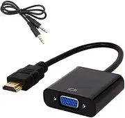 HDMI Male to VGA Female 1080p Adapter Video Cable Converter Audio Support