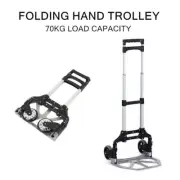 Portable Folding Hand Trolley Foldable Truck Luggage Cart Heavy Duty Load Wheels