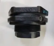 TF150 BANJO BULKHEAD TANK FITTING BLACK POLYPROPYLENE