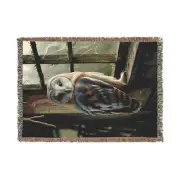 Beautiful New Owl Woven Blanket Rustic Decor Owl Bird Lover Gift Home Nature