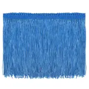 5 Yards 6 Inch Chainette Fringe Trim Tassel Sewing Trim for Clothes, Sky Blue