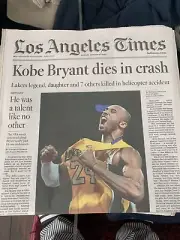 KOBE BRYANT RIP FULL LA Times Newspaper January 27 2020 Los Angeles Lakers NBA