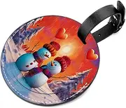 [YTYVAGT] Luggage Tag,Luggage Tags for Suitcases,Travel Tags for Luggage,2-Pc,Christmas Tree Love Snowman