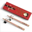 2 Pair With Chopstick Rest Chinese Chopstick Non-slip Sushi Chopsticks Present
